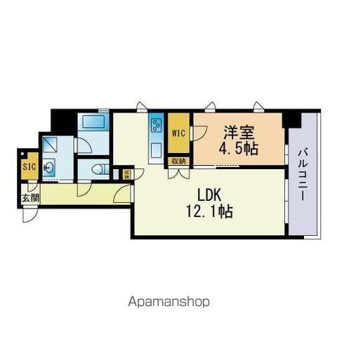クラス博多駅南(1LDK/2階)の間取り写真