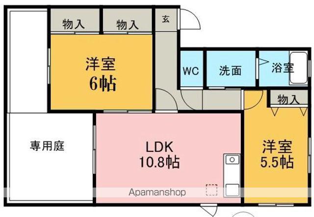 ディアス(2LDK/1階)の間取り写真