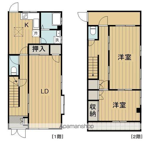 クロノス西立川(2LDK/1階)の間取り写真