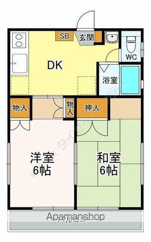 パルデンス西荻窪(2DK/2階)の間取り写真
