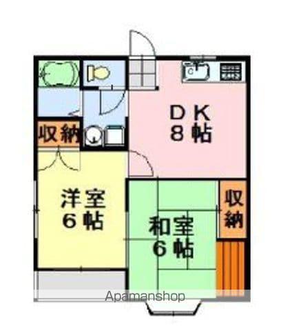 今井ビューハイツ(2DK/2階)の間取り写真