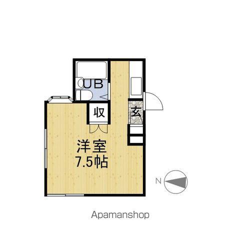 メゾン ブランシュ(ワンルーム/1階)の間取り写真