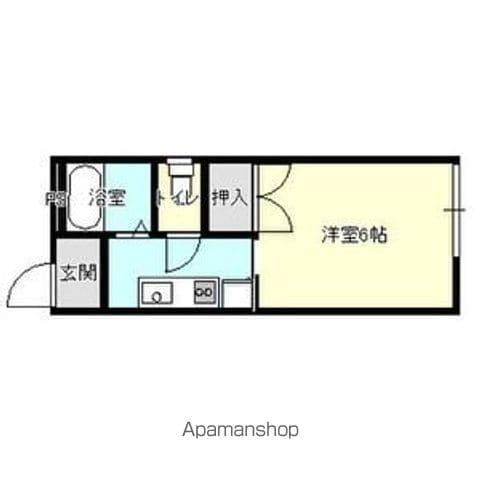 ユースペックⅡ(1K/2階)の間取り写真