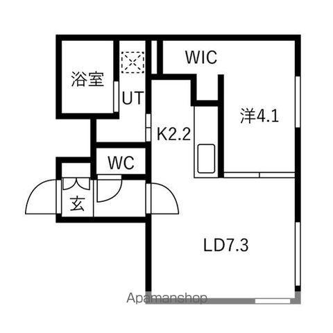 NOBLE VISTA 知事公館(1LDK/4階)の間取り写真