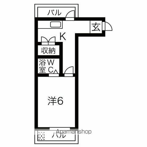 ソフィアマンション(1K/5階)の間取り写真