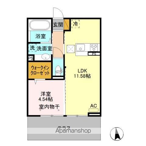 パストラル 泉(1LDK/1階)の間取り写真