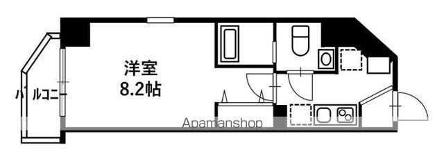 LIV CITY 亀戸(1K/4階)の間取り写真