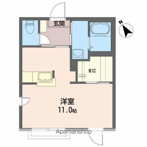 クレセント・M(ワンルーム/2階)の間取り写真