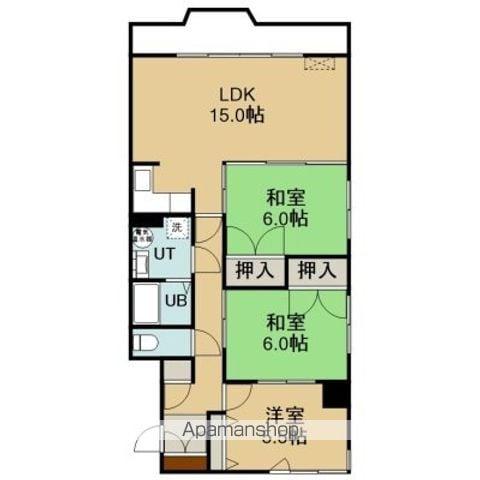 メゾンパティオ大町(3LDK/3階)の間取り写真