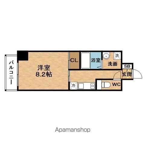 DUEHONJO(1K/2階)の間取り写真