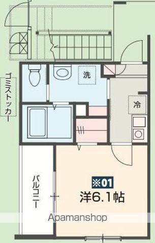 FOREST PARK HILLS(1K/1階)の間取り写真