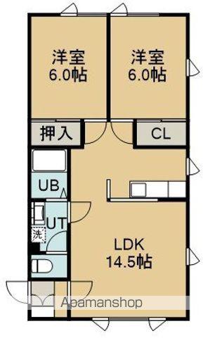 ハイム大和川(2LDK/2階)の間取り写真