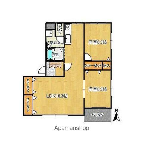 グランエスポワールⅤ(2LDK/3階)の間取り写真
