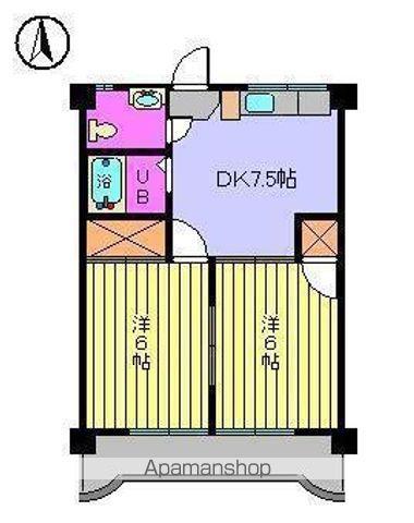 ヴィラージュ星岡(2DK/2階)の間取り写真