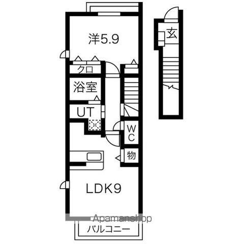 アンジュ(1LDK/2階)の間取り写真