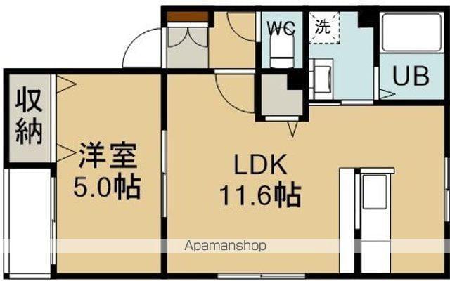 LUMIERE(1LDK/2階)の間取り写真