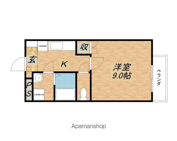 フロントフィールド(1K/2階)の間取り写真