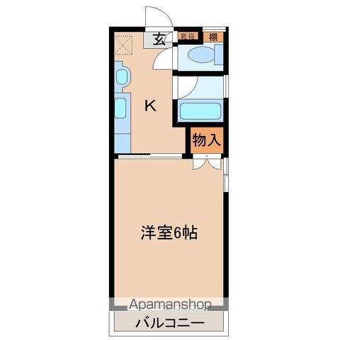 プチメゾン鶴島(1K/4階)の間取り写真