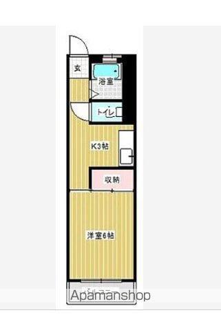 井上コーポラス(1K/3階)の間取り写真