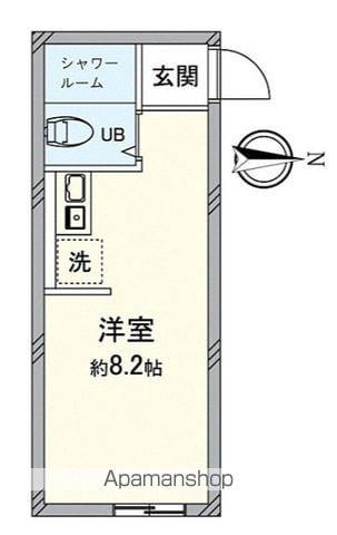 サントリーニ(ワンルーム/1階)の間取り写真
