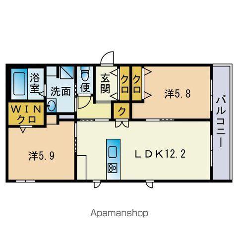 ルミナス・フラット弥生(2LDK/1階)の間取り写真