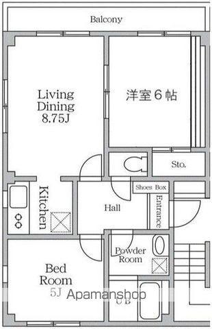 プライム蘇我(2LDK/1階)の間取り写真