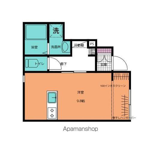 LILAC高鍋(ワンルーム/1階)の間取り写真