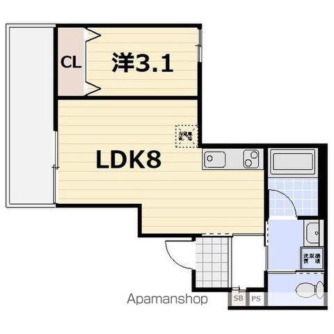 ALEGRIA瀬田(1LDK/1階)の間取り写真