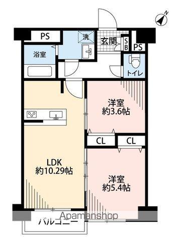 ライオンズマンション駒込第2(2LDK/8階)の間取り写真