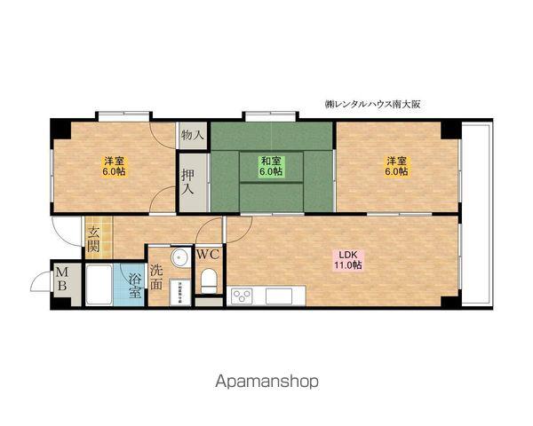 コートボナール(3LDK/4階)の間取り写真