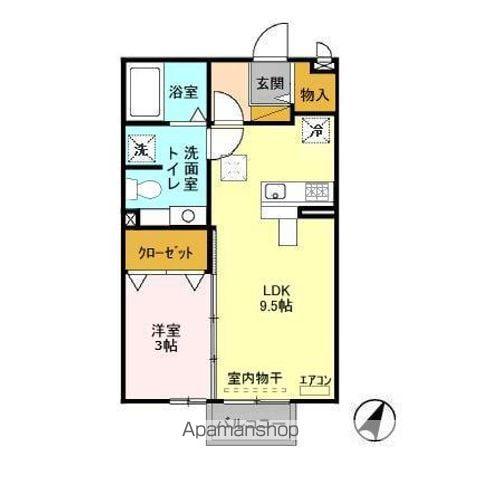 キャトルセゾン(1LDK/1階)の間取り写真