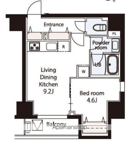 WEAVE BASE -ASUKAYAMA PARK(1LDK/2階)の間取り写真