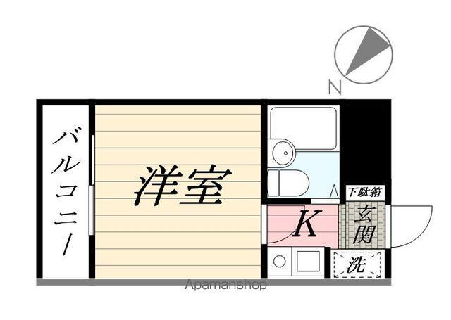 クリオ新子安参番館(1K/3階)の間取り写真