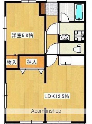 コーポ網文(1LDK/2階)の間取り写真