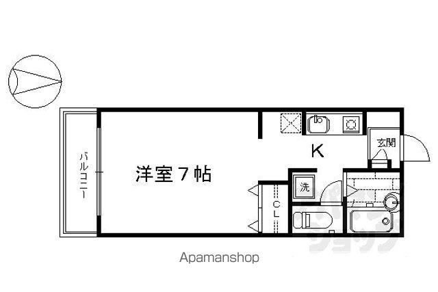 SALA PRIMARIA(1K/2階)の間取り写真