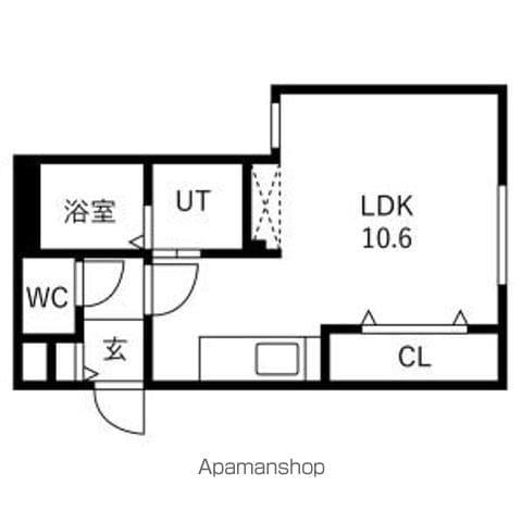 栄通17丁目MS(1K/4階)の間取り写真