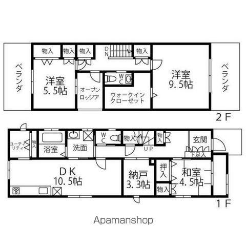 名古屋市桜通線 高岳駅 徒歩4分 2階建 築30年(3SDK)の間取り写真