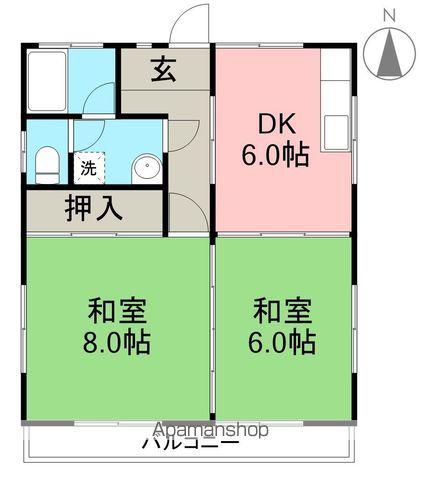 雅マンション(2DK/3階)の間取り写真