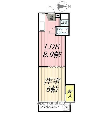 コーポタツノC棟(1LDK/1階)の間取り写真