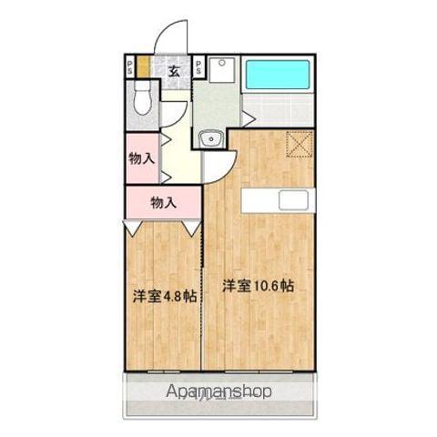 セレストローザ(1LDK/2階)の間取り写真