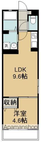 エクラ萩野町(1LDK/2階)の間取り写真