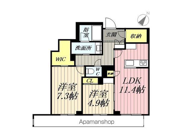グランディール(2LDK/1階)の間取り写真