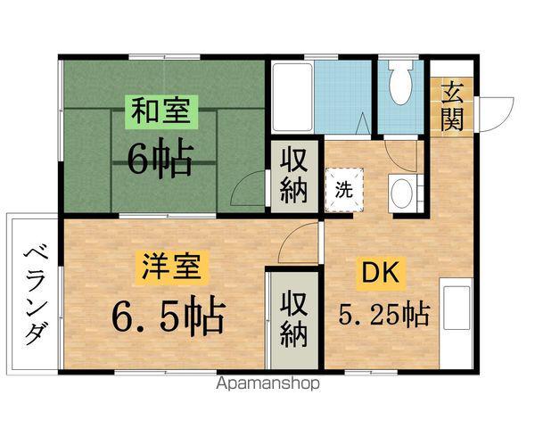 キャッスルハイツK(2DK/2階)の間取り写真