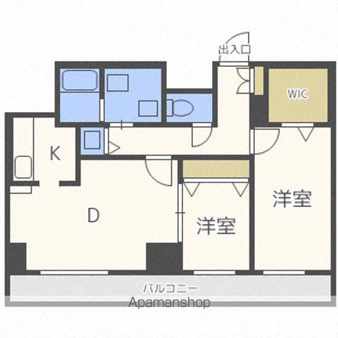 レジディア大通西(2LDK/12階)の間取り写真