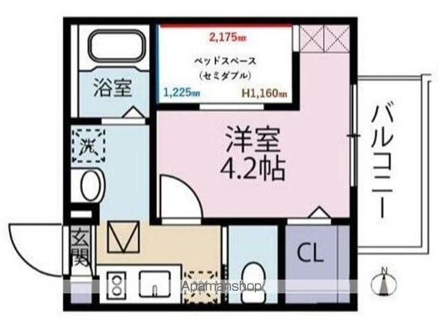 リヴェール高砂(1K/1階)の間取り写真