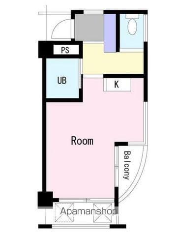 早川ビル(ワンルーム/4階)の間取り写真