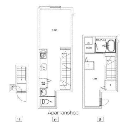 ソルナクレイシア荻窪Ⅲ(1DK/2階)の間取り写真