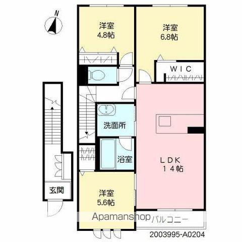 グランシャリオ(3LDK/2階)の間取り写真