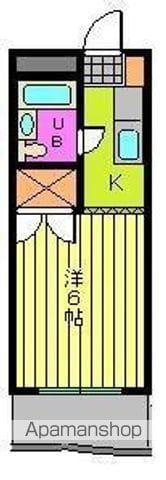 古川フラット(1K/2階)の間取り写真