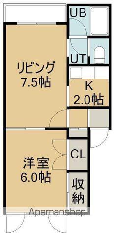 マンションセラノ2(1LDK/2階)の間取り写真